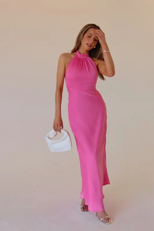 RESTOCKED: Aubree Halterneck Maxi Dress